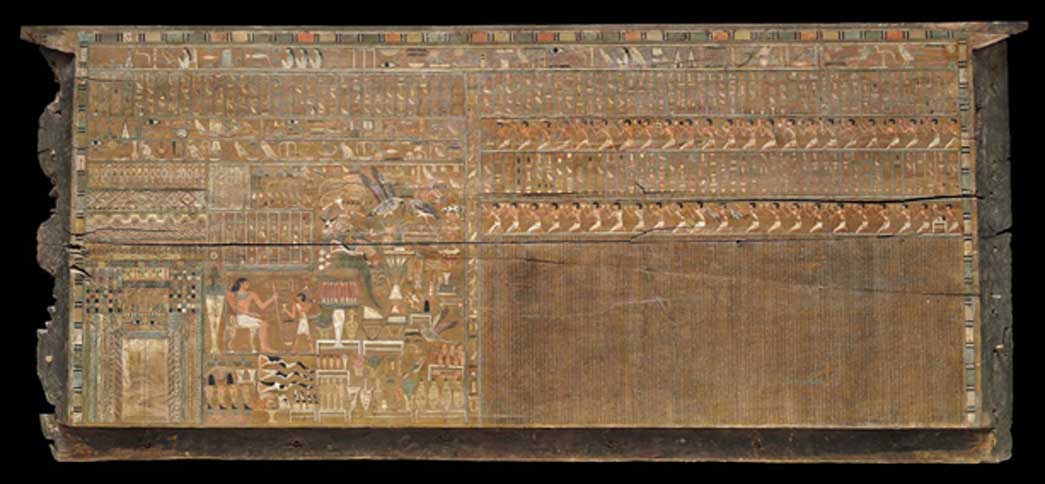 Panel frontal del exterior del ataúd de Bersha, 2010 a. C. – 1961 a. C. Crédito: Museo de Bellas Artes de Boston