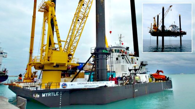 El Myrtle, un barco muy especial que se asemeja a una plataforma petrolífera. (Fotografía: El Mundo/D.SMITH/ECORD/IODP)