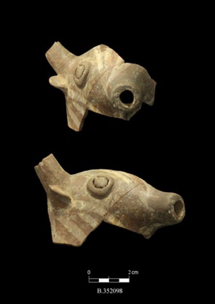 Figuritas cananeas zoomorfas halladas en Tel Burna y datadas en 3.200 años de antigüedad. (Fotografía: The Tel Burna Archaeological Project)