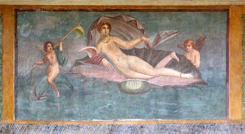 El restaurado fresco de la Venus de la Concha decora las paredes de la casa homónima. (Fotografía: ABC)