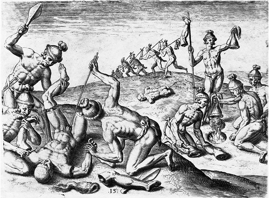 Jacques le Moyne de Morgues informó de mutilaciones realizadas por indios de Florida en el siglo XVI, entre ellas amputaciones de brazos y piernas. (Wikimedia Commons)