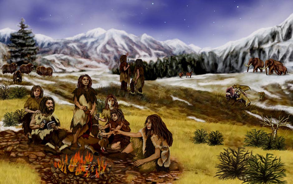 Religion-y-Riqueza-Una familia de Neanderthales en Eurasia, durante el Pleistoceno