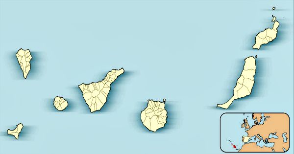 Mapa mostrando la situación geográfica del archipiélago de las Islas Canarias (Wikimedia Commons)