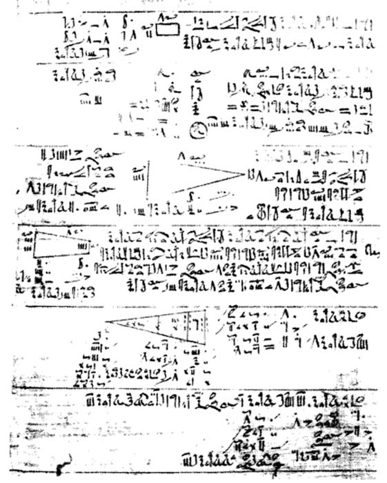 Detrás del papiro que muestra las matemáticas egipcias. (Luestling ~ commonswiki / Dominio público)