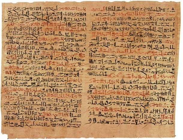 El papiro de Edwin Smith, el documento quirÃºrgico sobreviviente mÃ¡s antiguo del mundo. Escrito en escritura hierÃ¡tica en el antiguo Egipto alrededor del aÃ±o 1600 a. C., el texto describe las observaciones anatÃ³micas y el examen, diagnÃ³stico, tratamiento y pronÃ³stico de 48 tipos de problemas mÃ©dicos con un detalle exquisito. Las lÃ¡minas 6 y 7 del papiro, en la foto, discuten el trauma facial. (Dominio publico)