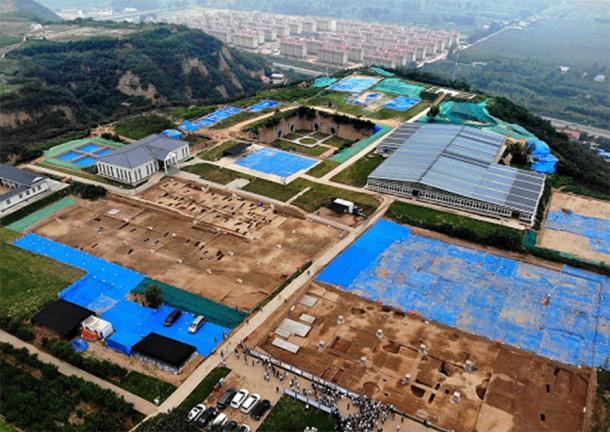 Foto aérea del sitio de Shuanghuaishu en el centro de China. Provincia de Henan (Imagen: Li An / Xinhua / SCIO)