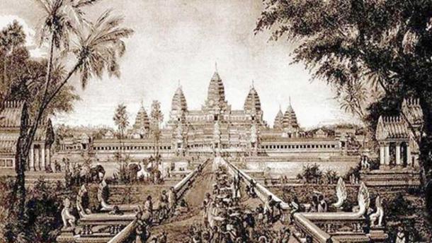 Ilustración de Angkor Wat en 1880 por Louis Delaporte. (Maksim / Dominio Público)