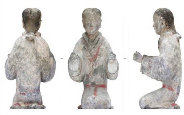 Los arqueólogos han encontrado acumulaciones de objetos que incluyen figuras de cerámica y ropa de jade en un emocionante descubrimiento de tumbas del período Han. (Instituto Xi'an de Reliquias Culturales y Arqueología / People’s Daily China)