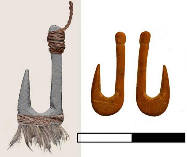 Anzuelos de pesca utilizados para capturar carpas de 12.000 años