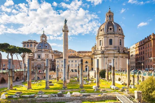 La columna de Trajano, que conmemora la victoria en las Guerras de Dacia (orpheus26 / Adobe Stock)