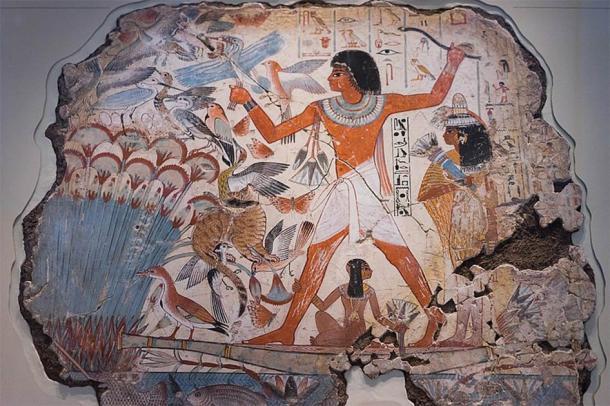 Escena de caza del Antiguo Egipto de la Tumba de Nebamun. Se han descubierto millones de momias de animales y pájaros en Egipto, lo que significa que la caza de pájaros para rituales religiosos era muy común. (Paul Hudson / CC BY 2.0)