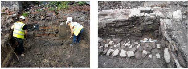 Características que se encuentran en el sitio en Edimburgo. (Arqueología AOC)