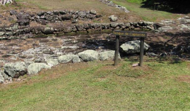 Tanque de captura de agua dulce construido en Guayabo de Turrialba (Gould, A / CC BY-NC 2.0)