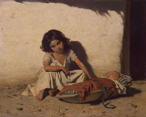 'Gipsy Children' de August von Pettenkofen. (Dominio público)