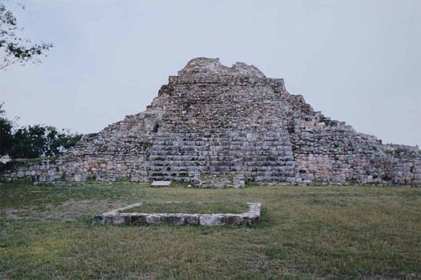 Oxkintok, Yucatán, México, copia digital de estampa. (Gary Todd / Dominio público)