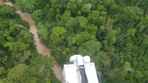 Lidar escaneando la selva brasileña. (Universidad de Exeter)