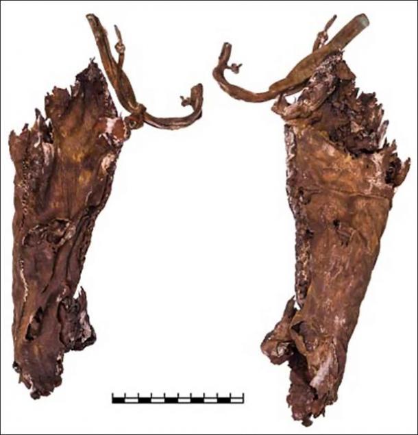 La Amazonía escita tenía un carcaj, hecho de cuero y piel de caballo, sujeto al cinturón. (Imágenes: A.Yu. Makeeva, V.S. Busova)