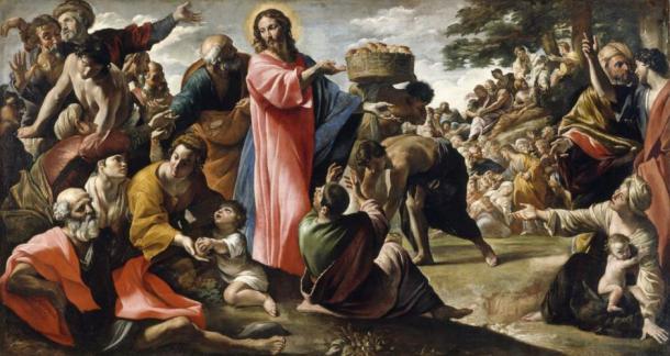 "Milagro del pan y el pescado" de Giovanni Lanfranco. (Dominio publico)