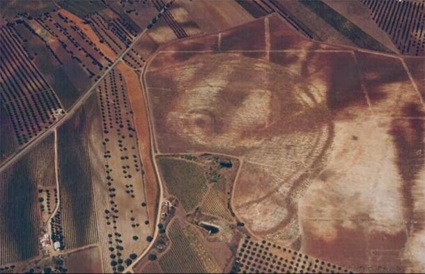 Una fotografía aérea del complejo Perdigões en Portugal donde se encontró recientemente el “Woodhenge” neolítico. (Programa de investigación Perdigões)