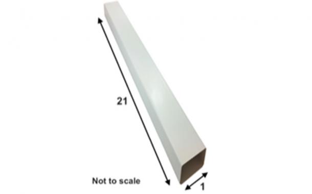 Fig. 6. Reconstrucción del pasaje del callejón sin salida que muestra la proporción 21: 1 de sus dimensiones. (Autor suministrado)