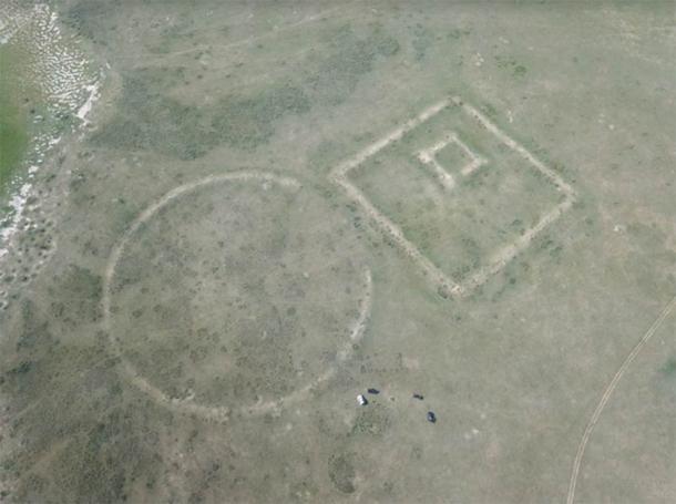 Estructuras al lado del muro, probablemente bases militares y corrales de ganado. (Imagen: G. Shelach-Lavi / Antiquity Publications Ltd)