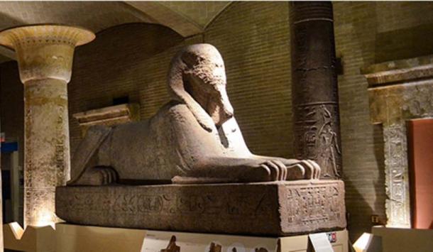 La esfinge ubicada anteriormente en la Galería de Egipto en el Museo Penn. (Penn Museum)