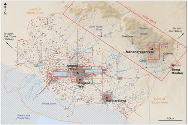 Mahendraparvata, una ciudad capital del Imperio Khmer que data del siglo VIII al IX. (Evans / Antiquity Publications Ltd)